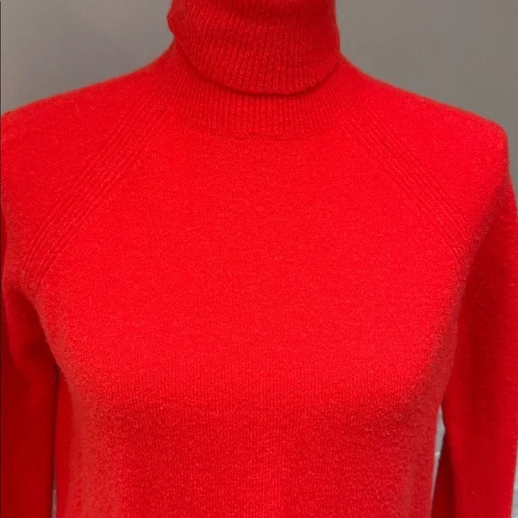 J. Crew Vibrant Red Cowl Neck Sweater in super soft yarn. - Picture 2 of 5
